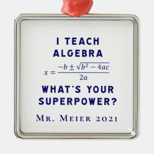 Ornamento De Metal Ensino álgebra / Qual é a sua superpotência com