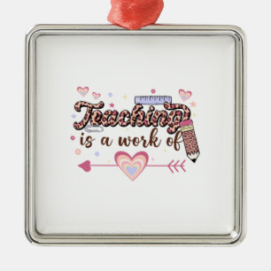 Ornamento De Metal Ensino É Trabalho De Professora