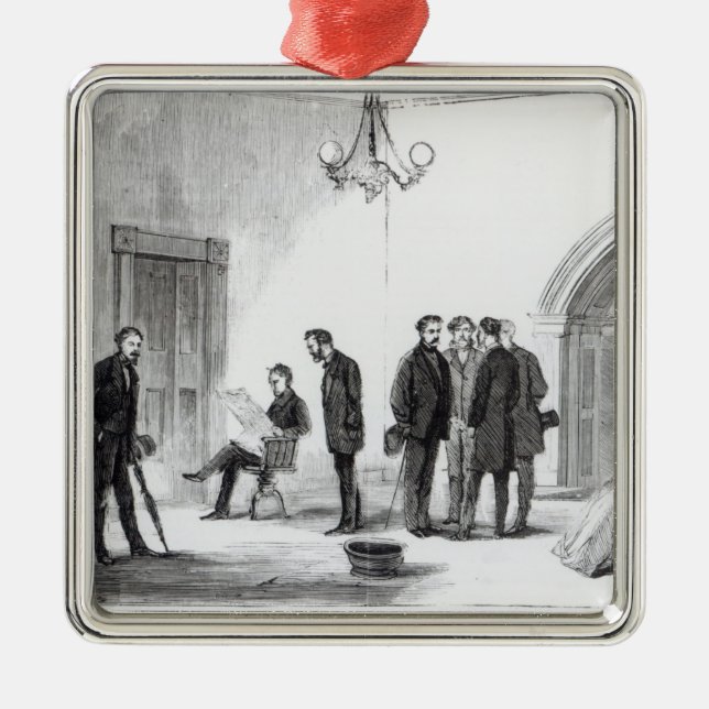 Ornamento De Metal Entrada da casa branca em Washington (Frente)