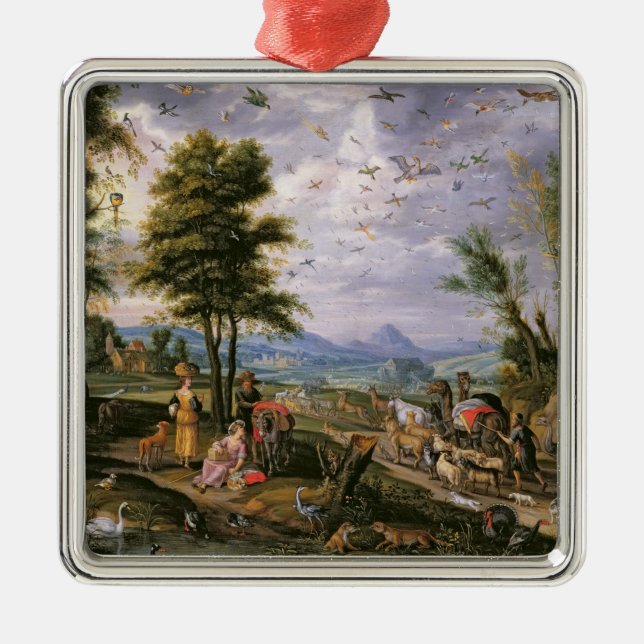 Ornamento De Metal Entrando na arca (Frente)