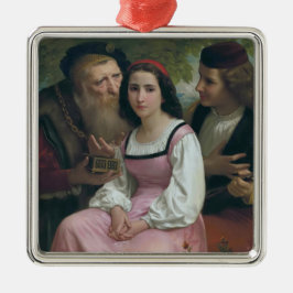 Ornamento De Metal Entre a Riqueza e o Amor (por Bouguereau)