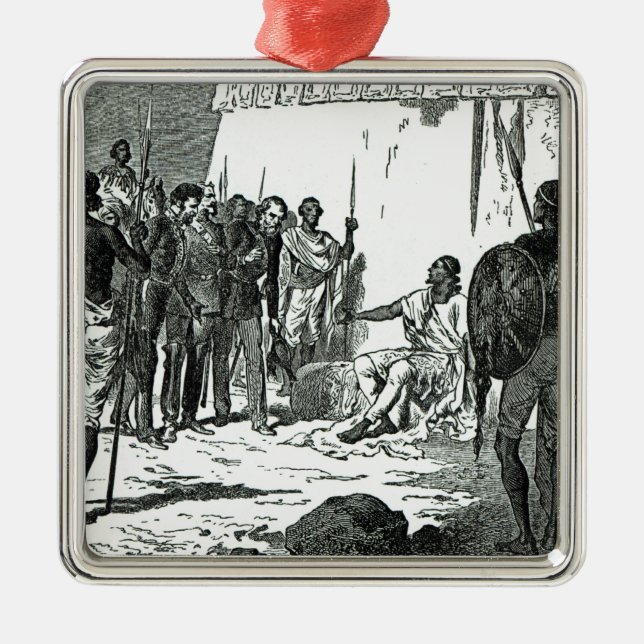 Ornamento De Metal Entrevista de Mr.Rassam com rei Theodore (Frente)