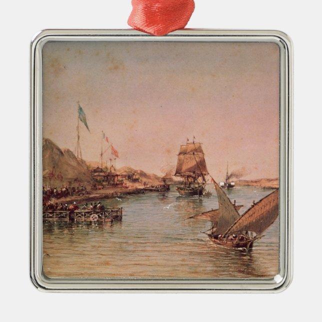 Ornamento De Metal Envio no canal de Suez (Frente)