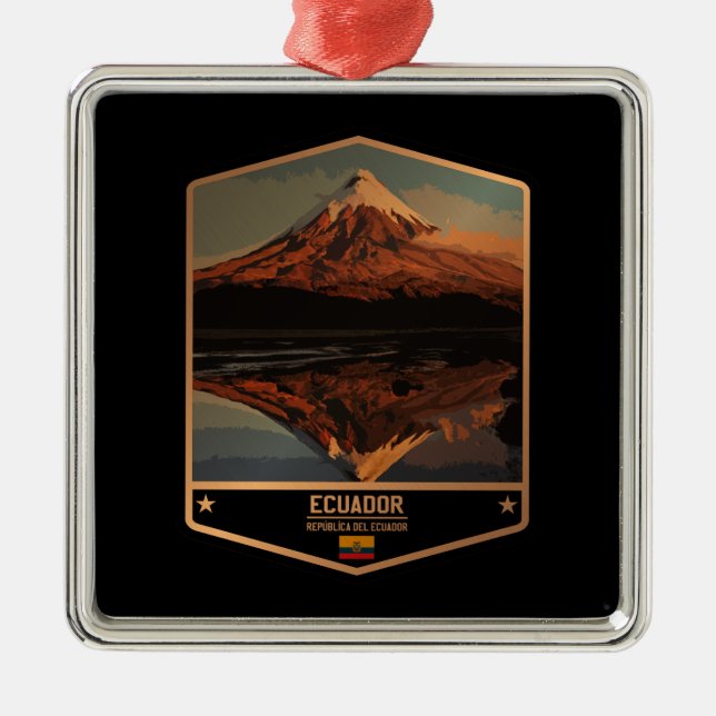 Ornamento De Metal Equador (Frente)