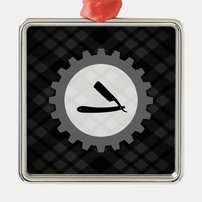 Ornamento De Metal equipamento de barbearia (Frente)