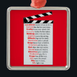 Ornamento De Metal Equipe de cinema e filmes precisam de uma nova ide<br><div class="desc">Filmar um filme ou programa de TV significa doze horas de dia e muito trabalho. Como as pessoas criativas explodem com fôlego? Igual a todos, com um pouco de antica de quarto. Esta camisa sugestiva ajuda a celebrar o melhor dos dois mundos. Para obter mais informações sobre este design, visite:...</div>