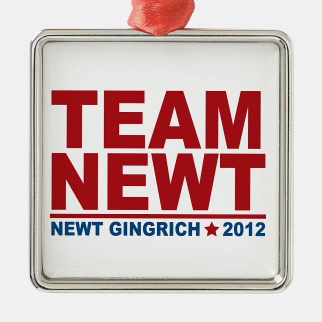 Ornamento De Metal Equipe Newt Gingrich 2012 (Frente)