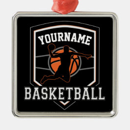 Ornamento De Metal Equipe Personalizada de Jogador de Basquete