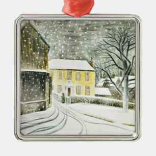 Ornamento De Metal Eric Ravilious - Hallstead Road em Snow,