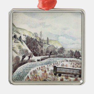 Ornamento De Metal Eric Ravilious - Neve de Ano Novo,