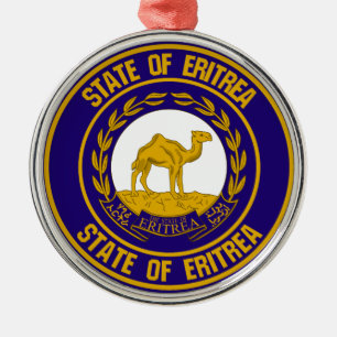 Ornamento De Metal Eritreia Round Emblem