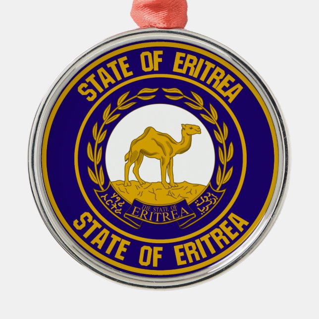 Ornamento De Metal Eritreia Round Emblem (Frente)