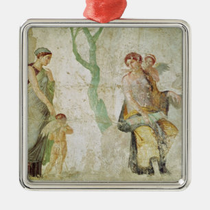 Ornamento De Metal Eros que está sendo punido na presença do Afrodite