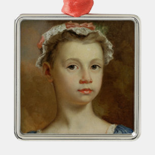 Ornamento De Metal Esboço de uma rapariga, c.1730-40 (óleo em canva