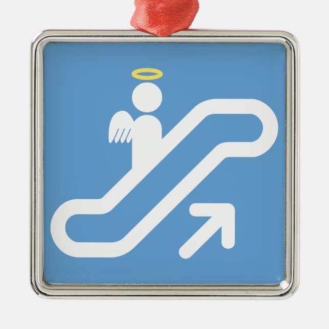 Ornamento De Metal Escada rolante, nenhuma escadaria (Frente)