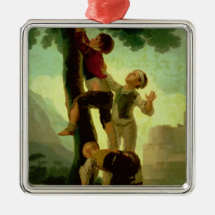 Ornamento De Metal Escalada dos meninos de Francisco Jose de Goya y