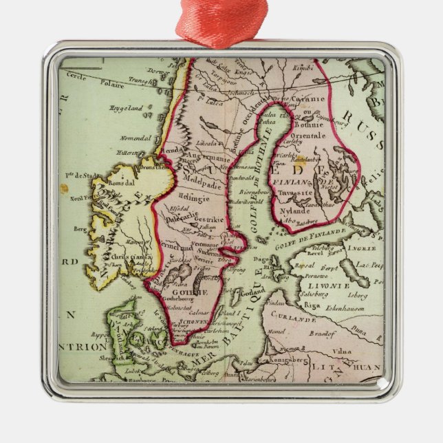 Ornamento De Metal Escandinávia, suecia, Dinamarca (Frente)