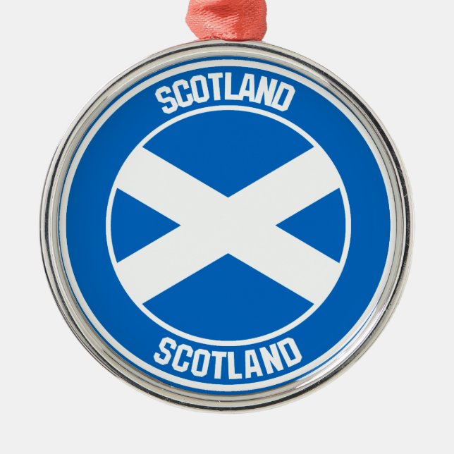 Ornamento De Metal Escócia Round Emblem (Frente)