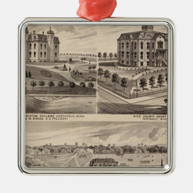 Ornamento De Metal Escola de Shattuck, Faribault Willis Salão, (Frente)