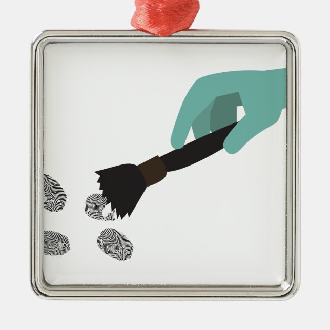 Ornamento De Metal Escova da impressão digital (Frente)