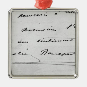 Ornamento De Metal Escrita e assinatura