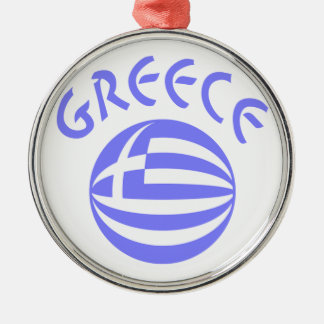 Ornamento De Metal Esfera da Bandeira Grega