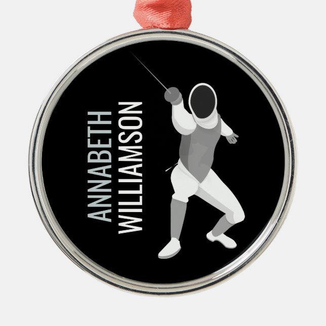 Ornamento De Metal Esgrima (Frente)