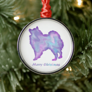 Ornamento De Metal Eskimo Americano Roxo, Rosa E Aqua Marble