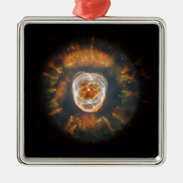 Ornamento De Metal Eskimo Nebula Postcard (Frente)