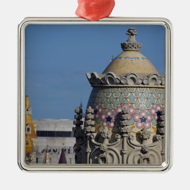 Ornamento De Metal Espanha, Catalunha, Barcelona. Teto de Barcelona (Frente)