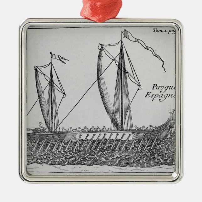 Ornamento De Metal Espanhol Ship (Frente)