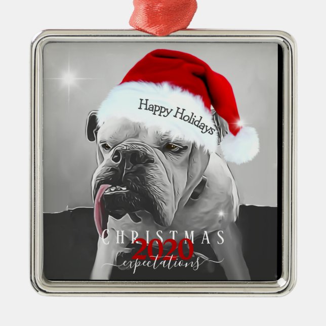 Ornamento De Metal Esperanças de Natal de 2020, Huey no chapéu de Pap (Frente)