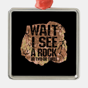 Ornamento De Metal Espere, Vejo Uma Pedra