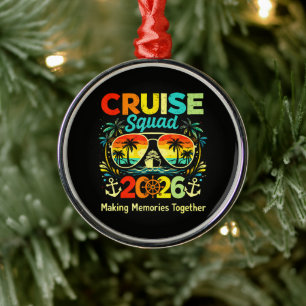 Ornamento De Metal Esquadrão de Cruzeiro Férias de Verão 2026
