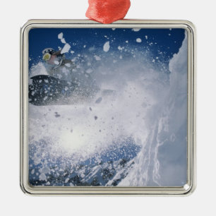 Ornamento De Metal Esquiando no Resort Snowbird, Wasatch