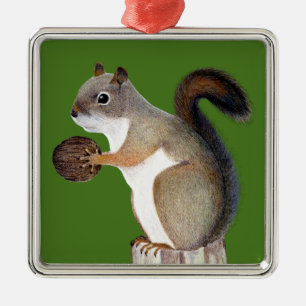 Ornamento De Metal Esquilo