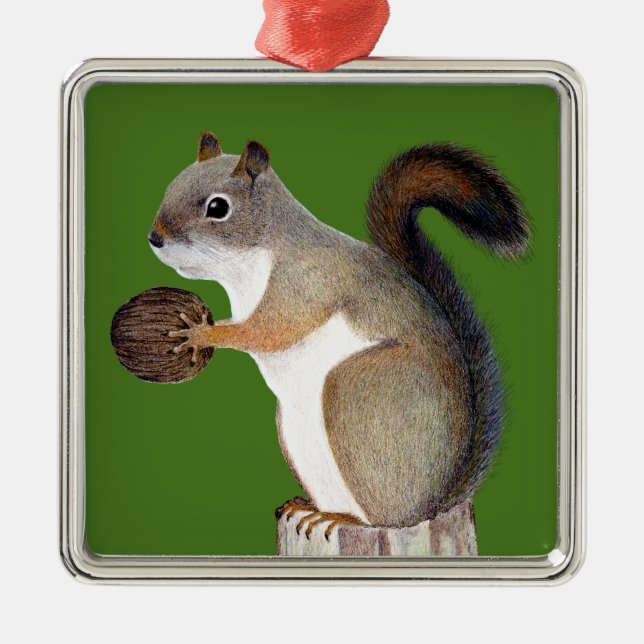 Ornamento De Metal Esquilo (Frente)