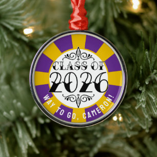 Ornamento De Metal Esta classe de graduação de 2026