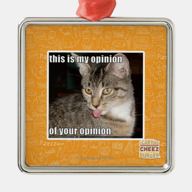 Ornamento De Metal esta é minha opinião (Frente)