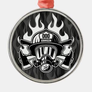 Ornamento De Metal Estação Personalizada de Bombeiros de Emergênci