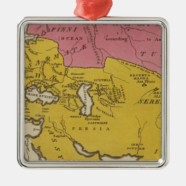 Ornamento De Metal Estado de nações no aera cristão (Frente)