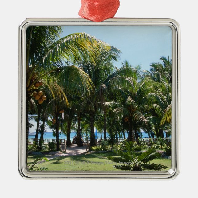 Ornamento De Metal Estância de Verão (Frente)