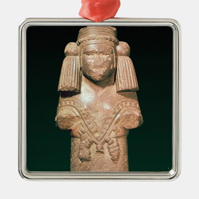 Ornamento De Metal Estátua de Coatlicue, da terra antiga e da mãe (Frente)