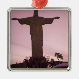 Ornamento De Metal Estátua de Cristo no Corcovado, perto da periferia