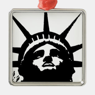 Ornamento De Metal Estátua de Pop de Arte Negra e Branca da Liberdade