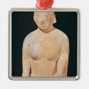 Ornamento De Metal Estátua de uma mulher assentada