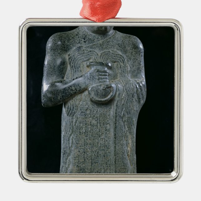 Ornamento De Metal Estátua do príncipe Gudea, c.2150 BC (Frente)