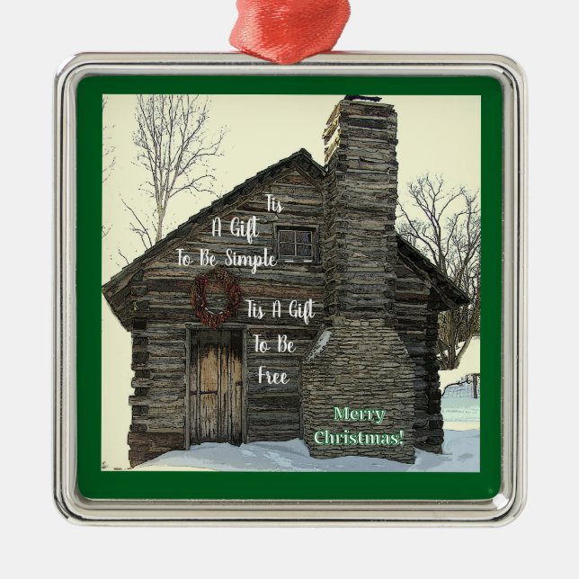 Ornamento De Metal Este É Um Presente Para Ser Simples/Feliz Cabine D (Frente)