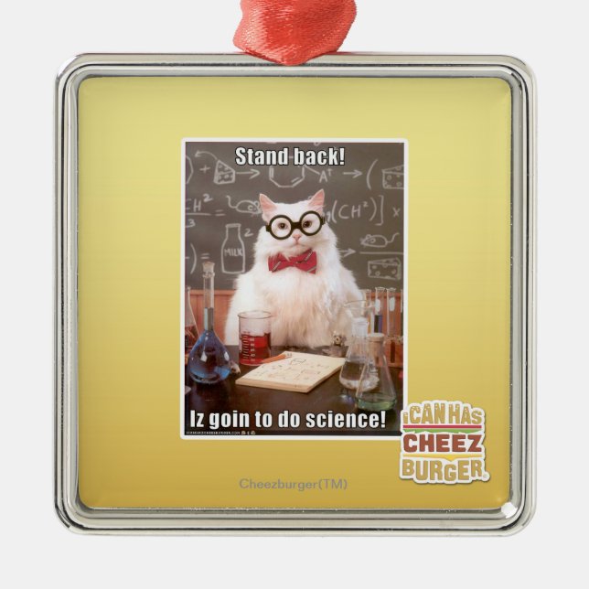 Ornamento De Metal Esteja para trás! (Frente)