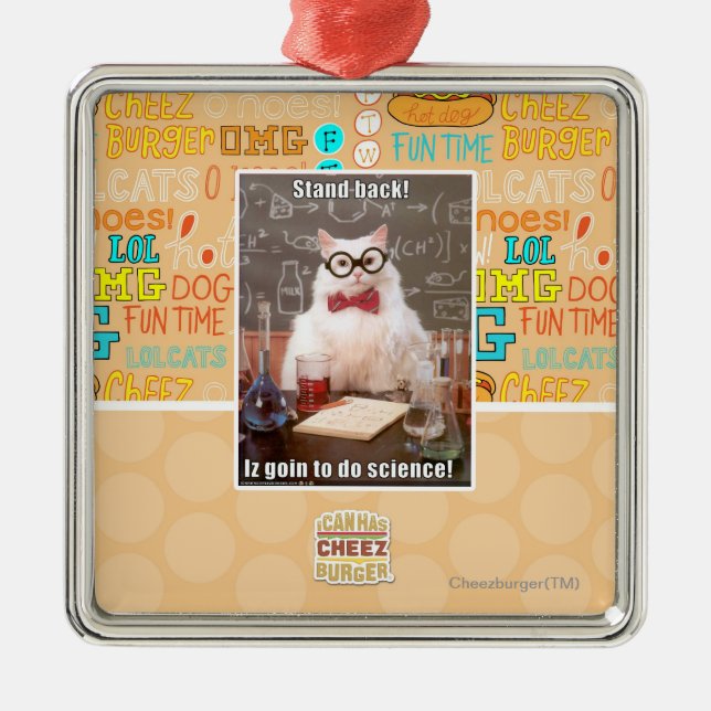 Ornamento De Metal Esteja para trás! (Frente)